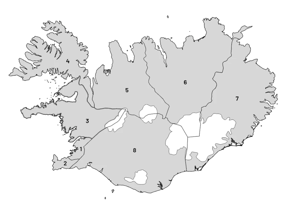 Iceland Regions Ísland